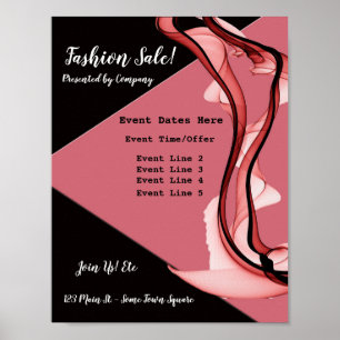 Beauty och Mode Event Marknadsföring Poster