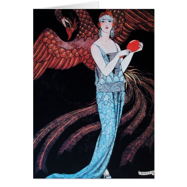 BEAUTY OCH PHOENIX,MODE DESIGNER UTGÖR KONSTANT HÄLSNINGSKORT (Framsidan)