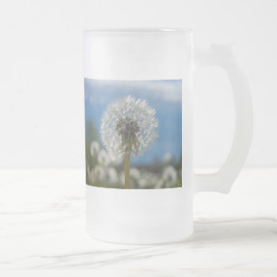 Beauty of a dandelion Frosted Glass Beer Mugg