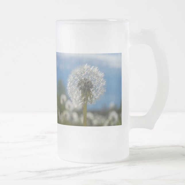 Beauty of a dandelion Frosted Glass Beer Mugg (Höger)