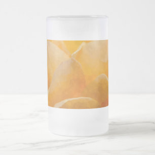Beauty of a Ro painterly Frosted Glass Beer Mugg