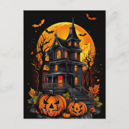 Beauty of a Spooky Mansion, Halloween Vykort