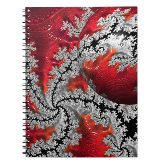 Beauty of Mandelbrots Spiral Notebook Anteckningsbok (Framsidan)