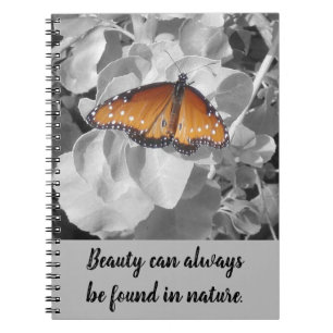 Beauty of Nature Monarch Butterfly Photo Inspire Anteckningsbok