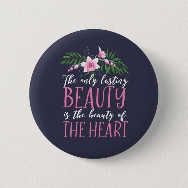 Beauty of the Heart Inspirational Quote Knapp (Framsida)