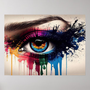Beauty öga målat poster