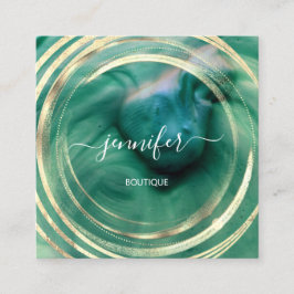 Beauty Organic Bio Shop QR Logotyp Soap Grönt Fyrkantigt Visitkort