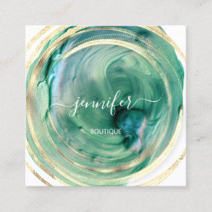 Beauty Organic Bio Shop QR Logotyp Soap Grönt Whit Fyrkantigt Visitkort