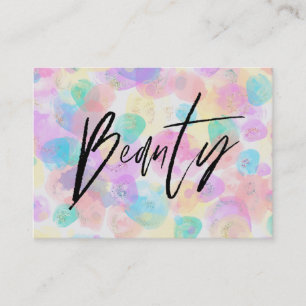 *~* BEAUTY Pastel Colorful Rainbow Modern Abstrakt Visitkort
