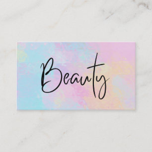 *~* BEAUTY Pastel Girly Soft Söt Rainbow Modern Visitkort