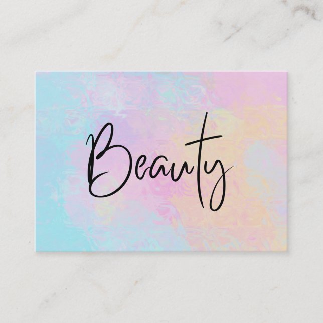 *~* BEAUTY Pastel Girly Soft Söt Rainbow Modern Visitkort (Framsida)