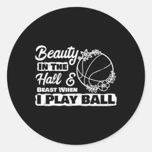 Beauty Play Bysketbyll Player Girl Byller Sporty B Runt Klistermärke