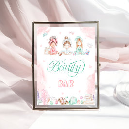Beauty Pub Spa Party Girl Birthday Poster