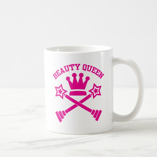 Beauty Queen - Kärlek Skönhetstävling Kaffemugg (Höger)