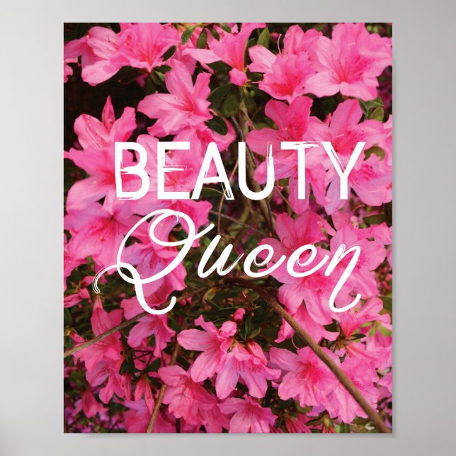 Beauty Queen Typography Print Poster (Framsidan)