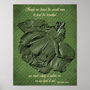 Beauty Quote Sculpted Ro inspirational Poster