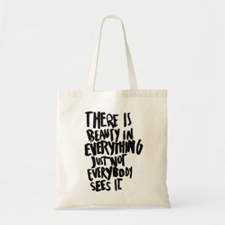 Beauty Quote Tote Bag Shoulder Bag Shopping bag Tygkasse
