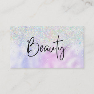 *~* BEAUTY Rainbow Hologram Holograph Glitter Visitkort