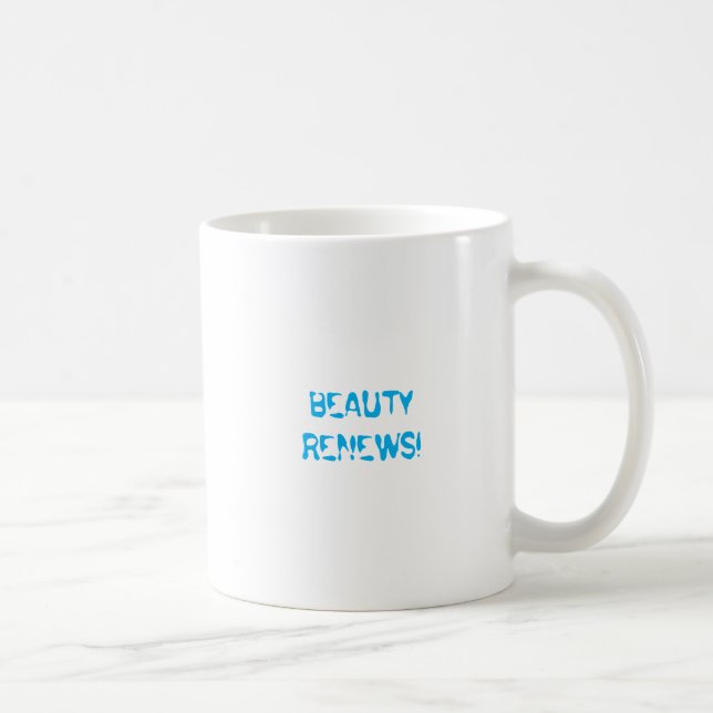 Beauty Renews Light Blue Graffiti Brushstroke Kaffemugg (Höger)