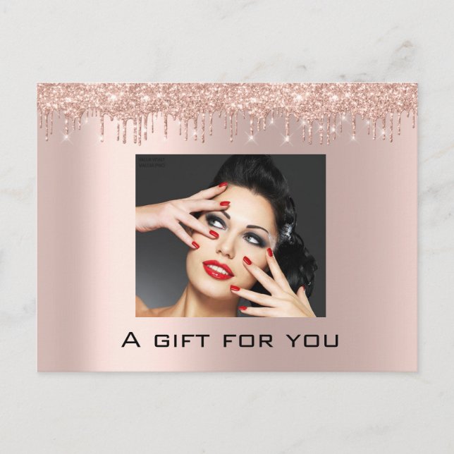 Beauty Ro Drives Lash-Helgdagar för presentkort Vykort (Framsida)