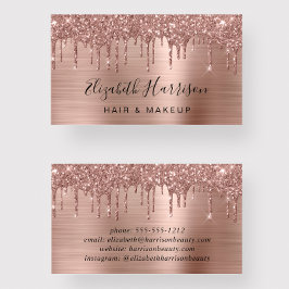 Beauty ro Guld Glitter Visitkort