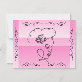 Beauty: Ro Line Art Blank Card Tack Kort