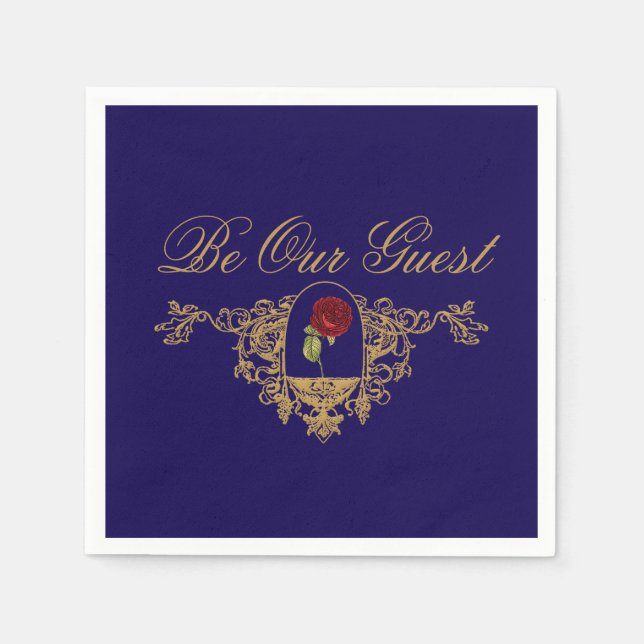 Beauty Röd ros Pappersservett (Framsidan)