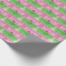 Beauty: Roselle Line Art Gift Wrap Roll