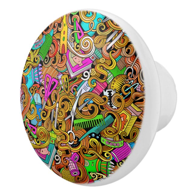 Beauty Salon / Barber / Hair Ceramic Knobs Knopp (Höger)