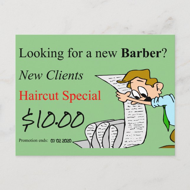 Beauty Salon, Barbershops, Nail Salon, vykort (Framsida)