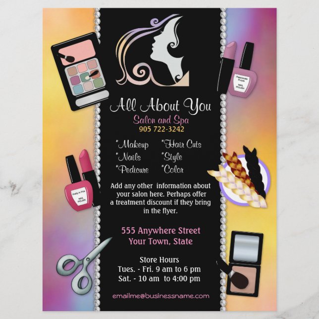 Beauty Salon - Beautician and Spa Flyer (Framsidan)