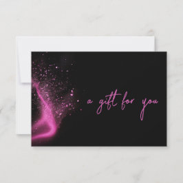Beauty Salon Black Neon Rosa Set amount Gift Card