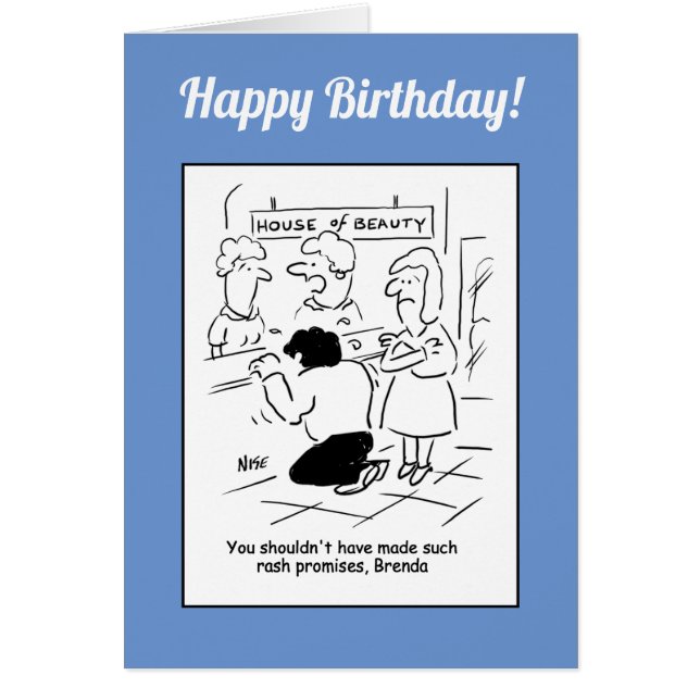 Beauty Salon - borde inte ha gett några utslag. Hälsningskort (Framsidan)