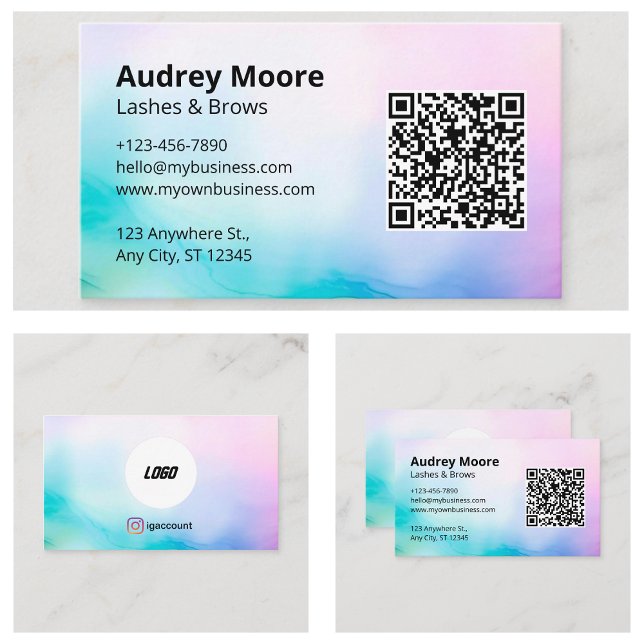 Beauty Salon Branding Eyelash Visitkort (Beauty Salon Branding Eyelash Business Card
)