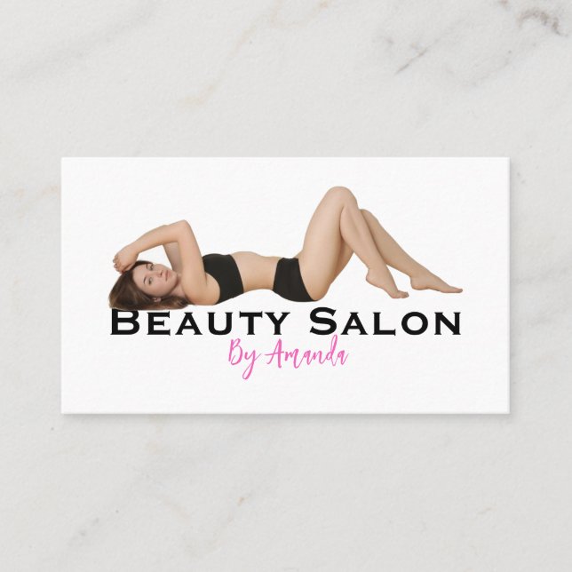  Beauty Salon Business Card Visitkort (Framsida)