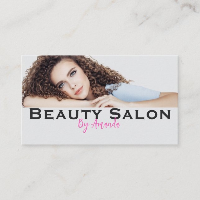  Beauty Salon Business Card Visitkort (Framsida)
