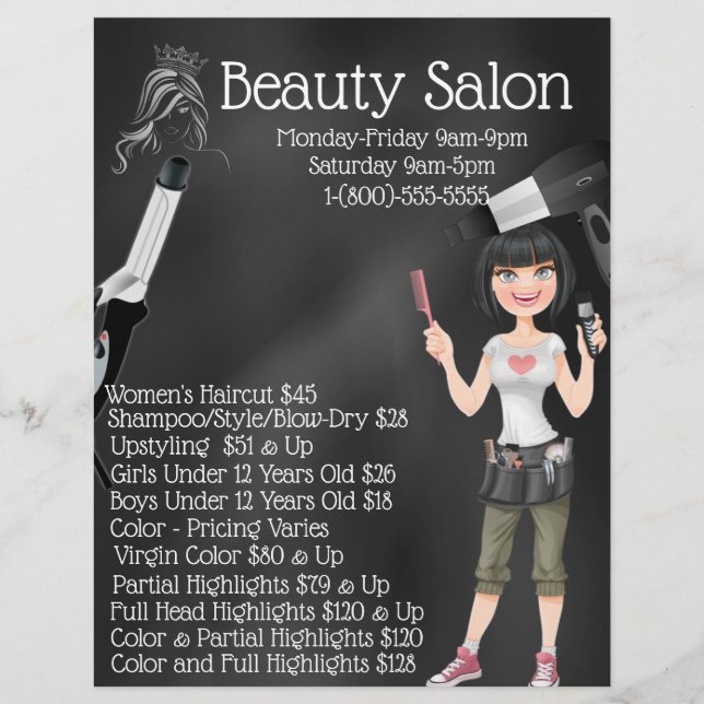 Beauty Salon Business Promocing Flyer (Framsidan)