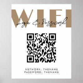 Beauty Salon Cafe Wifi Network QR-kod Poster