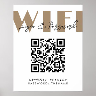 Beauty Salon Cafe Wifi Network QR-kod Poster