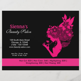 Beauty Salon (Deep Rosa) Reklamblad