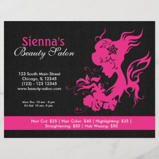 Beauty Salon (Deep Rosa) Reklamblad