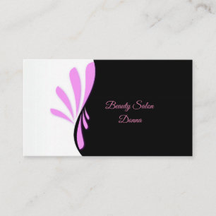 Beauty Salon elegant rosa och svart Visitkort
