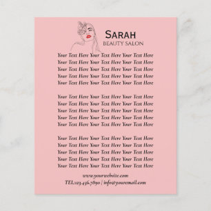 Beauty salon flygblad