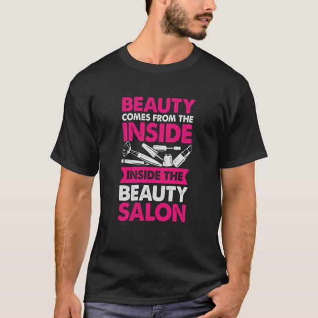 Beauty Salon for a Makeup Artist T Shirt (Framsida)