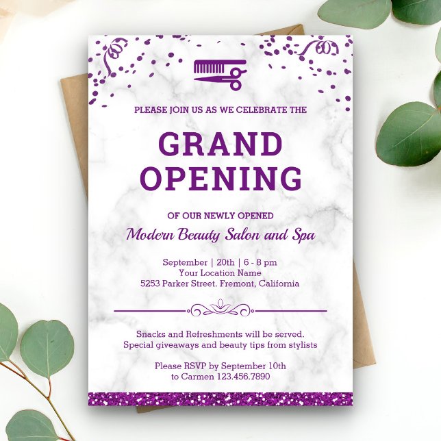 Beauty Salon Grand Open Inbjudningar (Skapare uppladdad)