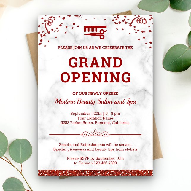 Beauty Salon Grand Open Inbjudningar (Skapare uppladdad)