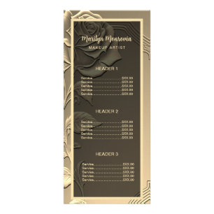 Beauty Salon guld Ro Reklamkort