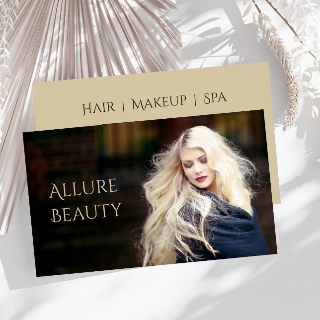 Beauty Salon, Hair, Makup, Spa Visitkort (Beauty Salon, Hair, Makup, Spa Business Card)