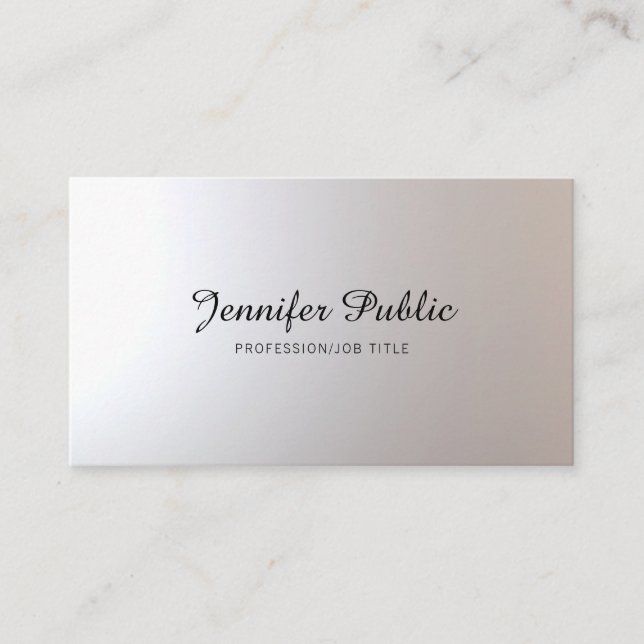 Beauty Salon Hair Stylist-skript Fashionable Plain Visitkort (Framsida)