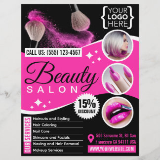 Beauty Salon/Hairdresser/Hårsalon Reklamblad